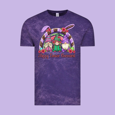Happy Easter Gnomies Rainbow Vintage Tee Designed By Artiststas