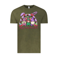 Vintage Olive happy easter gnomies rainbow Vintage Tee - Artiststas