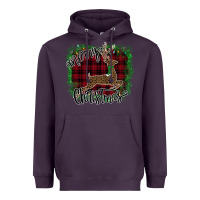 Plum Merry Christmas Deer Heavyweight Hoodie - Bettercallsaul
