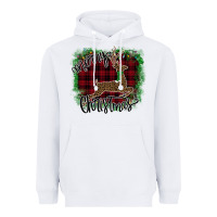 White Merry Christmas Deer Heavyweight Hoodie - Bettercallsaul