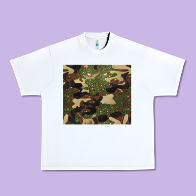Camouflage Glitter Urban Heavy Tee Designed By Barkaloodesign