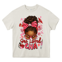 Cream one loved cna afro messy bun Heavy Core Tee - texasbilliewilder