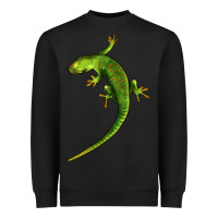 Black Green Lizard Illustrations Heavyweight Sweatshirt - LillyAllenDesigns