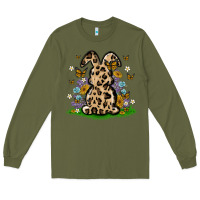 Army Green western floral bunny Long Sleeve Tee - MaliasSmallBusiness