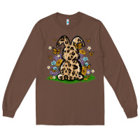 Chestnut western floral bunny Long Sleeve Tee - MaliasSmallBusiness