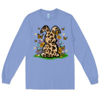Colony Blue western floral bunny Long Sleeve Tee - MaliasSmallBusiness
