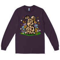 Plum western floral bunny Long Sleeve Tee - MaliasSmallBusiness