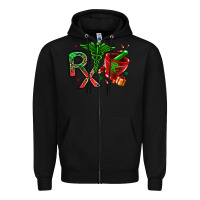 Black rx christmas pharmacy Zipper Hoodie - MaliasSmallBusiness