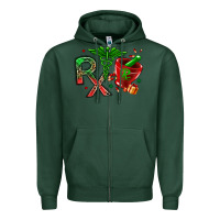 Sports Green rx christmas pharmacy Zipper Hoodie - MaliasSmallBusiness