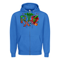 True Royal rx christmas pharmacy Zipper Hoodie - MaliasSmallBusiness