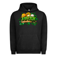 Pigment Black St. Patrick's Day Baseball Urban Hoodie - HowdyJamesFarm