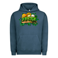 Pigment Midnight Navy St. Patrick's Day Baseball Urban Hoodie - HowdyJamesFarm