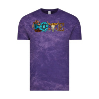 Cloud Purple western love Vintage Tee - AdoDesignShop
