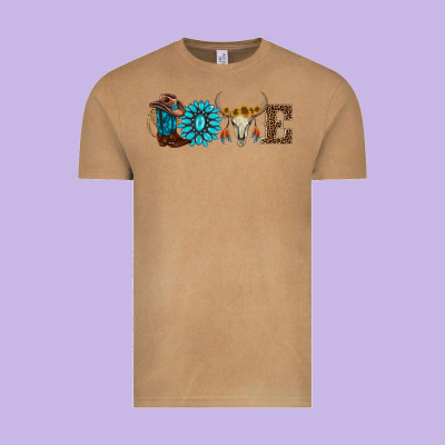 Western Love Vintage Tee Designed By Adodesignshop
