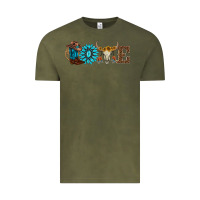 Vintage Olive western love Vintage Tee - AdoDesignShop