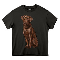 Asphalt labrador retriever Heavy Core Tee - RanaPortraitStore