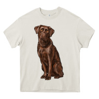 Cream labrador retriever Heavy Core Tee - RanaPortraitStore