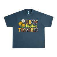 Midnight Navy grow positive thoughts Urban Heavy Tee - NancyCooperArtShop