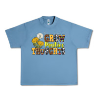 Pebble Blue grow positive thoughts Urban Heavy Tee - NancyCooperArtShop