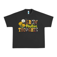 Pigment Black grow positive thoughts Urban Heavy Tee - NancyCooperArtShop