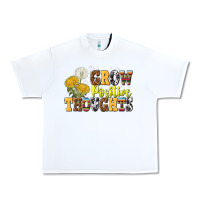 White grow positive thoughts Urban Heavy Tee - NancyCooperArtShop