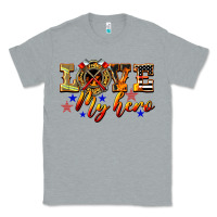 Heather Grey Love My Hero Firefighter Classic Tee - LillyAllenDesigns