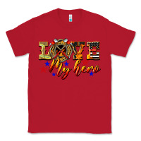 Red Love My Hero Firefighter Classic Tee - LillyAllenDesigns