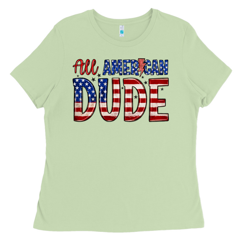 All American Dude Ladies Tee by Zillion Design Studio | Teevron