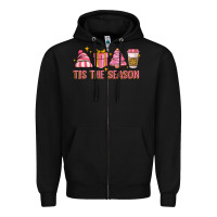 Black tis the season Zipper Hoodie - MaliasSmallBusiness