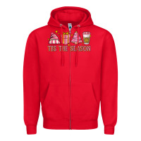 Red tis the season Zipper Hoodie - MaliasSmallBusiness