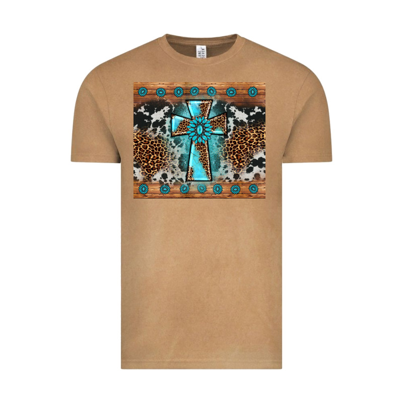 Gemstone Leopard Cross Vintage Tee by AdoDesignShop | Teevron