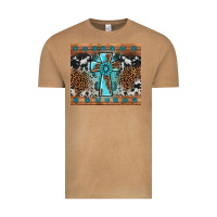 Vintage Camel gemstone leopard cross Vintage Tee - AdoDesignShop