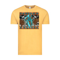 Vintage Mustard gemstone leopard cross Vintage Tee - AdoDesignShop