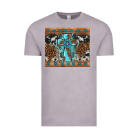 Vintage Zinc gemstone leopard cross Vintage Tee - AdoDesignShop