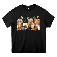 Latte Coffee Cups Heavy Core Tee | Teevron