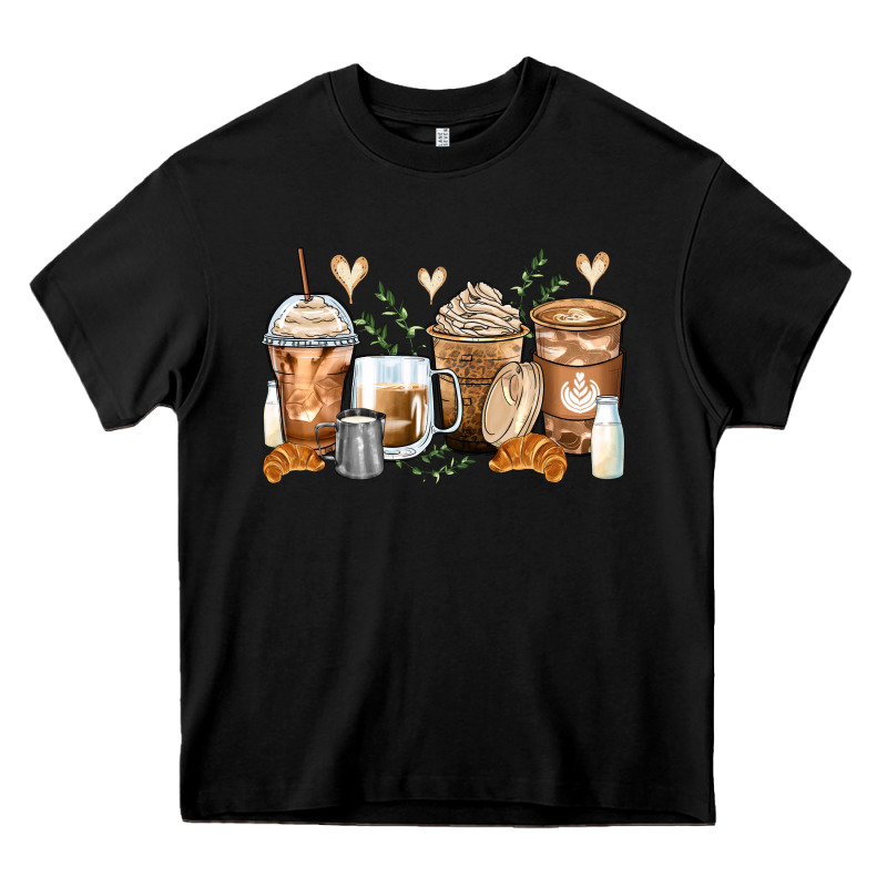 Latte Coffee Cups Heavy Core Tee by Zillion Design Studio | Teevron