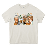 Cream latte coffee cups Heavy Core Tee - Zillion Design Studio