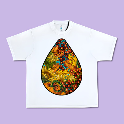Fall Teardrop Urban Heavy Tee Designed By Lillyallendesigns