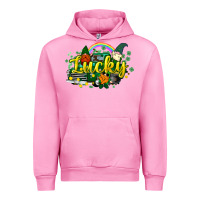 Fuchsia Pink lucky gnomes truck St. Patrick's Urban Hoodie - HowdyJamesFarm