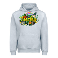 Heather Grey lucky gnomes truck St. Patrick's Urban Hoodie - HowdyJamesFarm