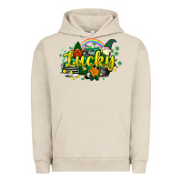 Pigment French Oak lucky gnomes truck St. Patrick's Urban Hoodie - HowdyJamesFarm