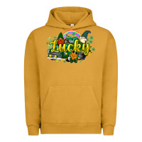 Pigment Peanut Butter lucky gnomes truck St. Patrick's Urban Hoodie - HowdyJamesFarm