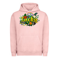 Pigment Salmon lucky gnomes truck St. Patrick's Urban Hoodie - HowdyJamesFarm