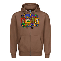 Chestnut oh holy night with baby jesus for christmas Zipper Hoodie - MaliasSmallBusiness