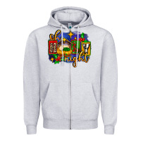 Heather Grey oh holy night with baby jesus for christmas Zipper Hoodie - MaliasSmallBusiness