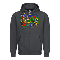 Smoke oh holy night with baby jesus for christmas Zipper Hoodie - MaliasSmallBusiness
