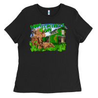 Black happy st. patrick's day cattle and calfs Ladies Tee - RanaPortraitStore