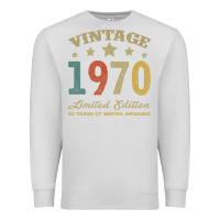 Dove Grey Vintage 1970 Limited Edition 50 Years Of Being Awesome Premium Sweatshirt - Bettercallsaul