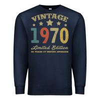 Navy Vintage 1970 Limited Edition 50 Years Of Being Awesome Premium Sweatshirt - Bettercallsaul