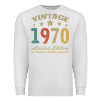 Oatmeal Heather Vintage 1970 Limited Edition 50 Years Of Being Awesome Premium Sweatshirt - Bettercallsaul